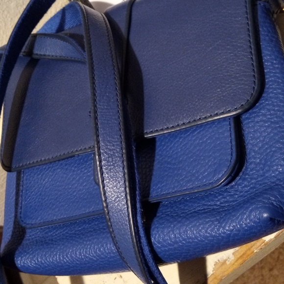 Fossil 1954 Vibrant Blue Two Tone Leather Perfect Stunning - Picture 15 of 16